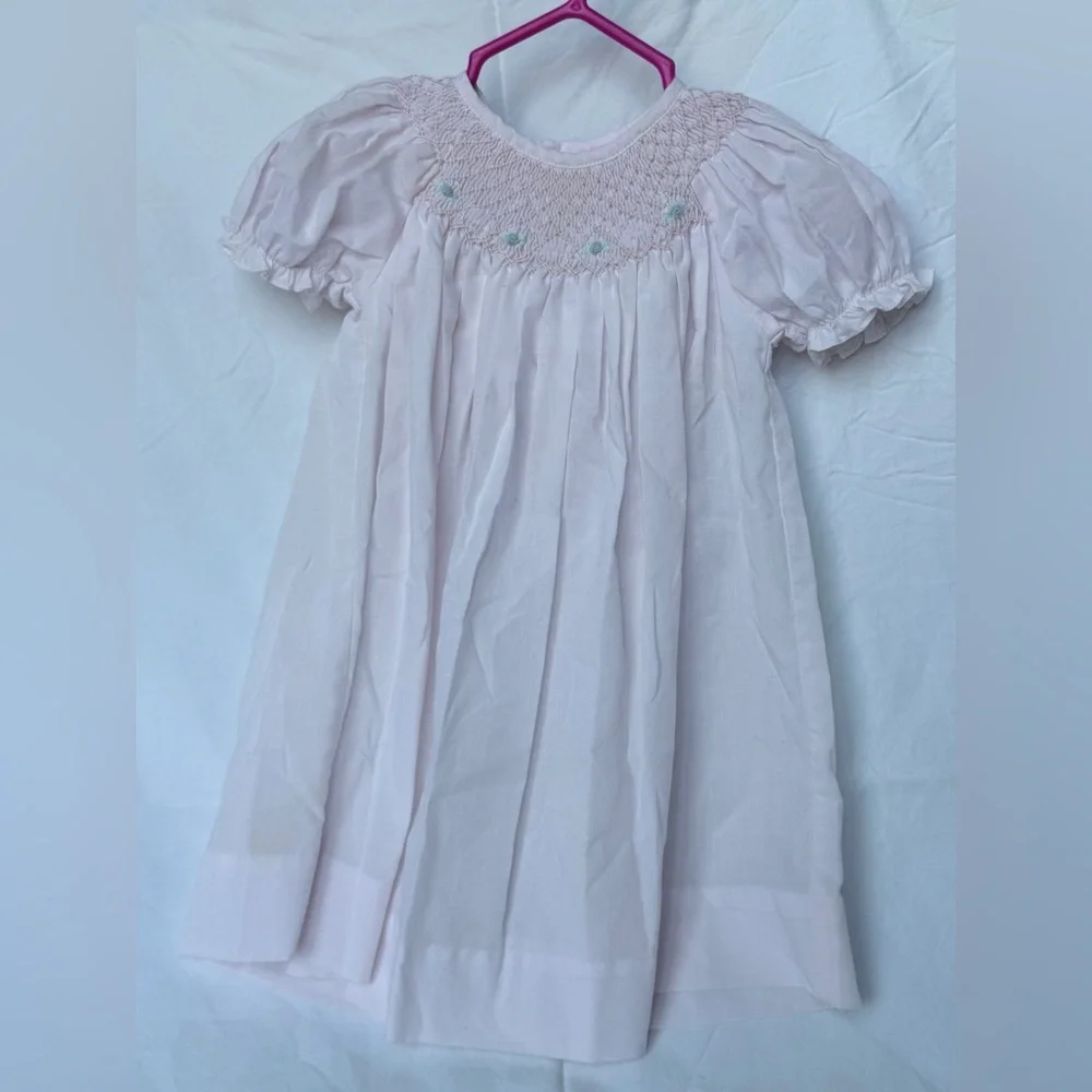 Petit Ami Light Pink Smocked Dress